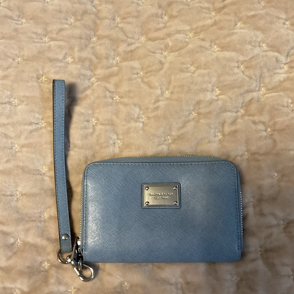 Chic Light Blue Micheal Kors Wristlet Wallet